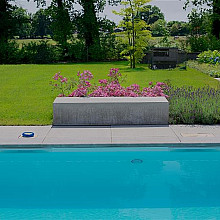 Schellevis zwembadrand recht 5x40x100 grijs*